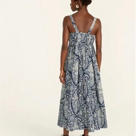 J. Crew Gathered Cotton-Poplin
Paisley Maxi Dress Size 6 nwot - Picture 2 of 12